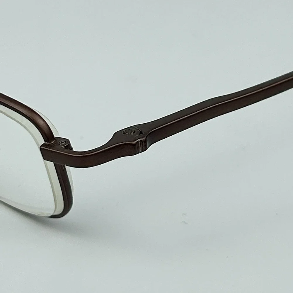 Randolph RE Elite Mens Eyeglasses Frame Brown Metal Rectangle 50-19-145 mm